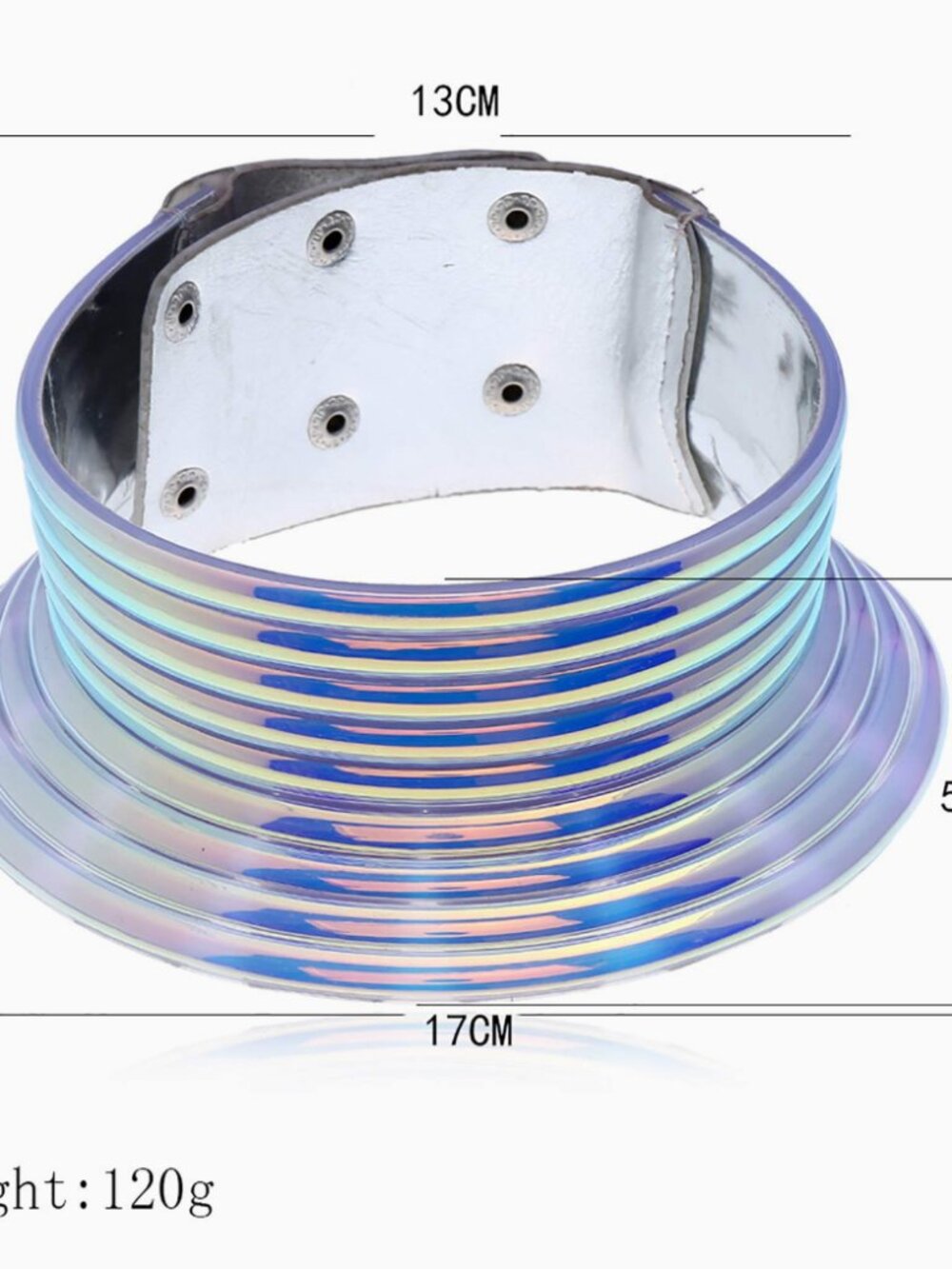 Iridescent Resin Nine Band Adjustable Sized Choker